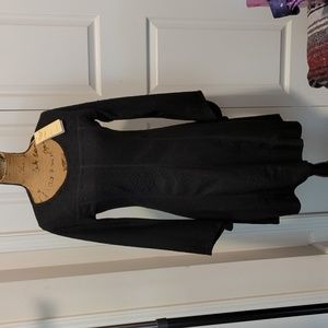 Aryeh M black bell long sleeve dress